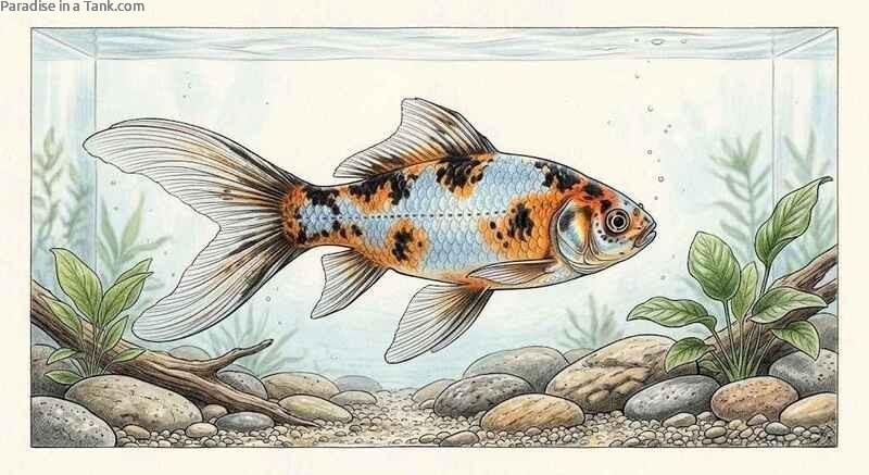 A Shubunkin Goldfish