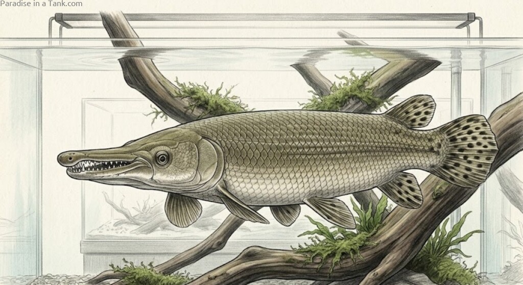 Alligator Gar in a large tank