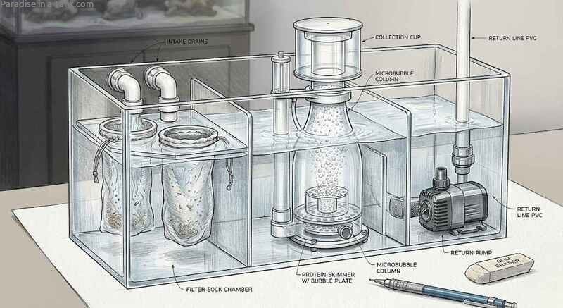 An aquarium sump